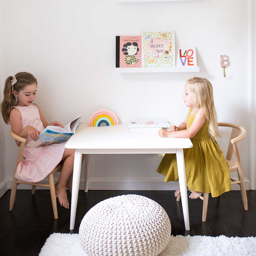 Children's Crescent Table and Chairs Bundle
