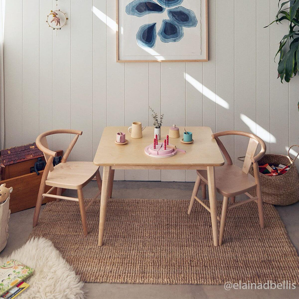 Children's Crescent Table and Chairs Bundle