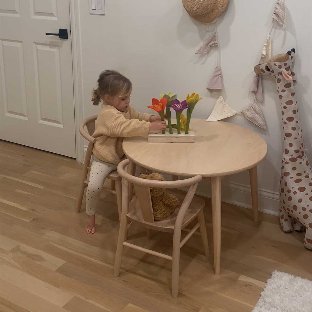 Children's Crescent Table and Chairs Bundle