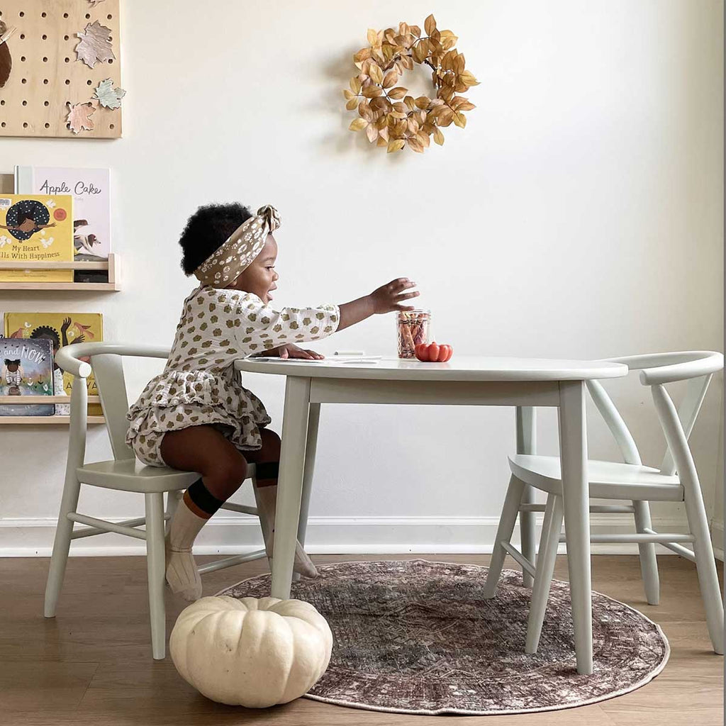 Children's Crescent Table and Chairs Bundle